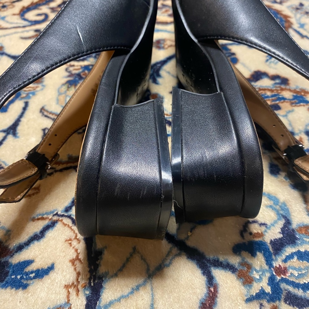 Naturalizer Ginger Black Slingback Short Block Heel Faux Leather, women’s 8.5W - Picture 8 of 8